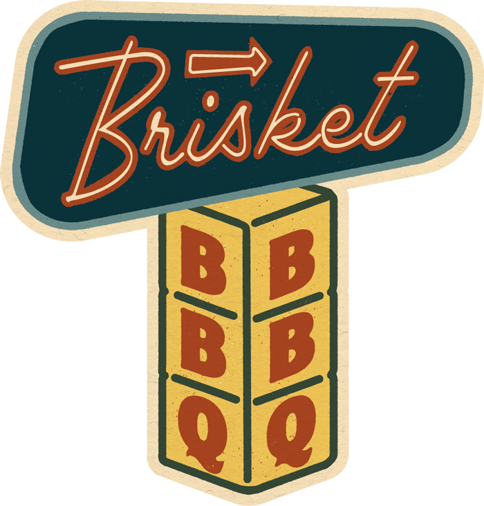 Brisket and friends sticker